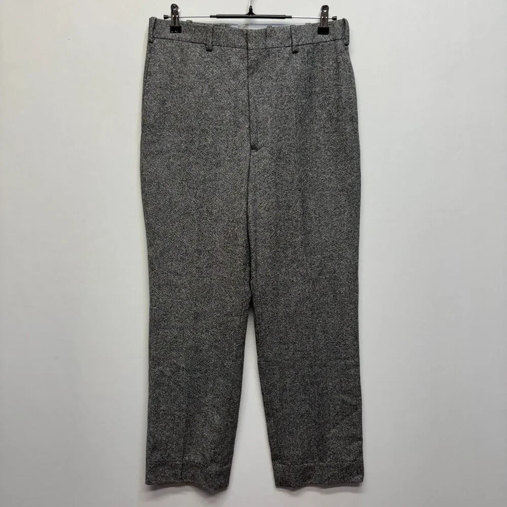 O'Connell's Men Wool Dress Pants Size 32x29 Made in USA Gray D119 -25